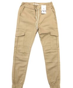 Beige 6 Pocket Cotton Cargo Pant