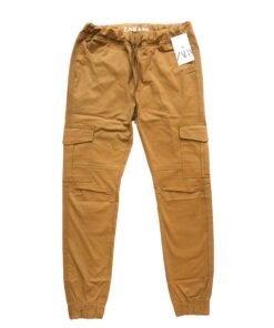 Brown Cotton Men Cargo Pant