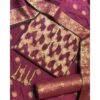 Cotton Jacquard 3 Pieces Paper Cotton Dress For Women Banarsi Jacquard Beautiful Design maroon