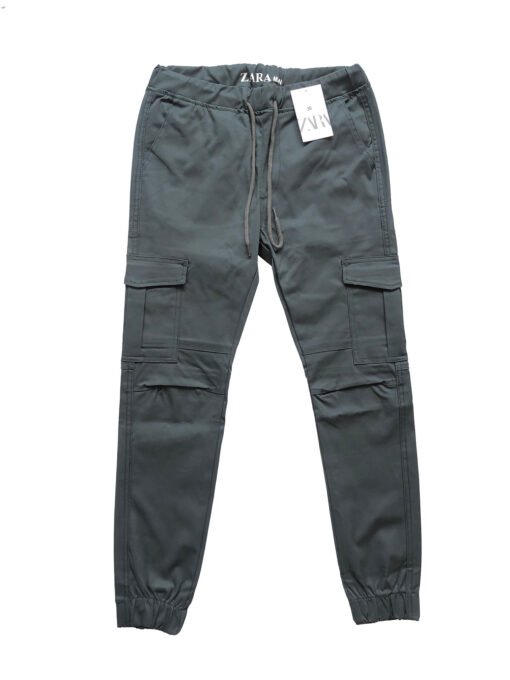 Dark Grey Cotton Cargo Pant