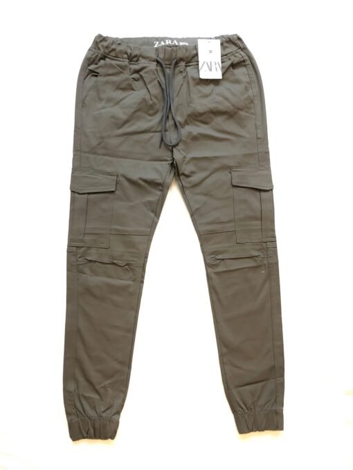 Sand Grey Cotton Men Cargo Pant