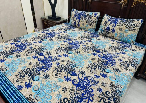 3 Piece Cotton Printed Double Bedsheet (15)