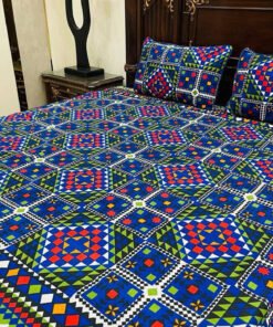 3 Piece Cotton Printed Double Bedsheet (16)