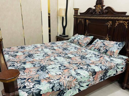 3 Piece Cotton Printed Double Bedsheet (18)