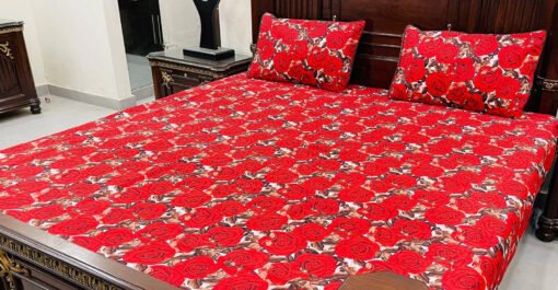 3 Piece Cotton Printed Double Bedsheet (2)