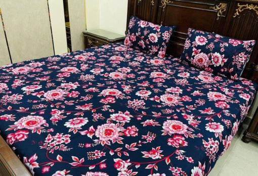 3 Piece Cotton Printed Double Bedsheet (3)