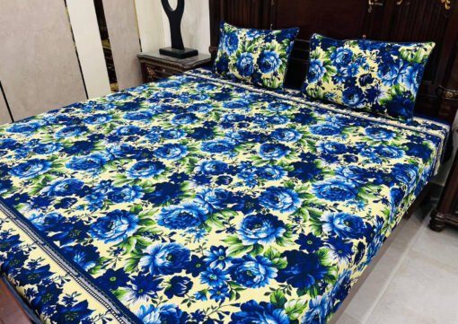 3 Piece Cotton Printed Double Bedsheet (5)