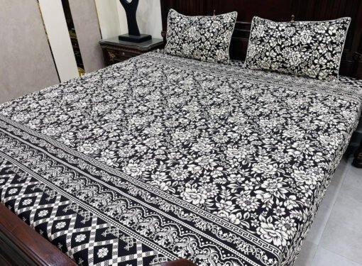 3 Piece Cotton Printed Double Bedsheet (7)