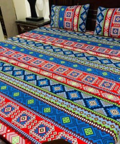 3 Piece Cotton Printed Double Bedsheet (9)