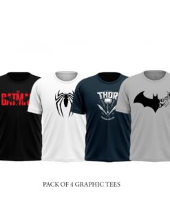 Pack of 4 Premium Printed T shirt For Men