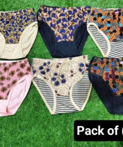 Undergarments For Women Pack of 6 Panties Soft Cotton Underwear Panties For Women & Girls Multi Color 1