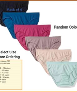 Undergarments For Women Pack of 6 Panties Soft Cotton Underwear Panties For Women & Girls Multi Color